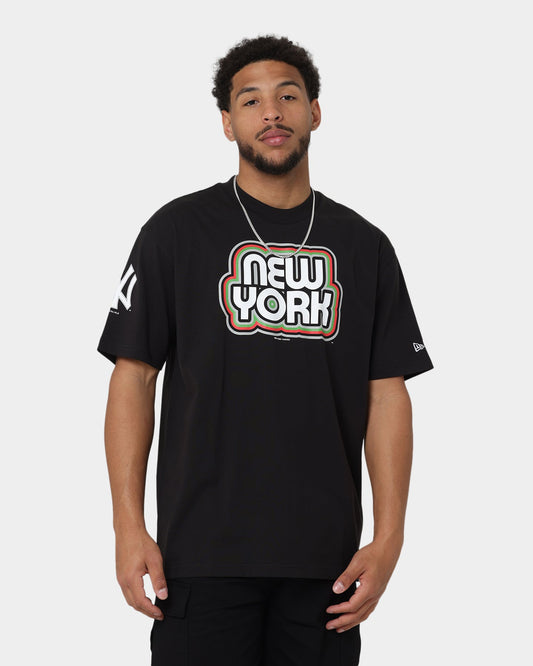 New Era New York Yankees Retro Outline Logo T-Shirt Black