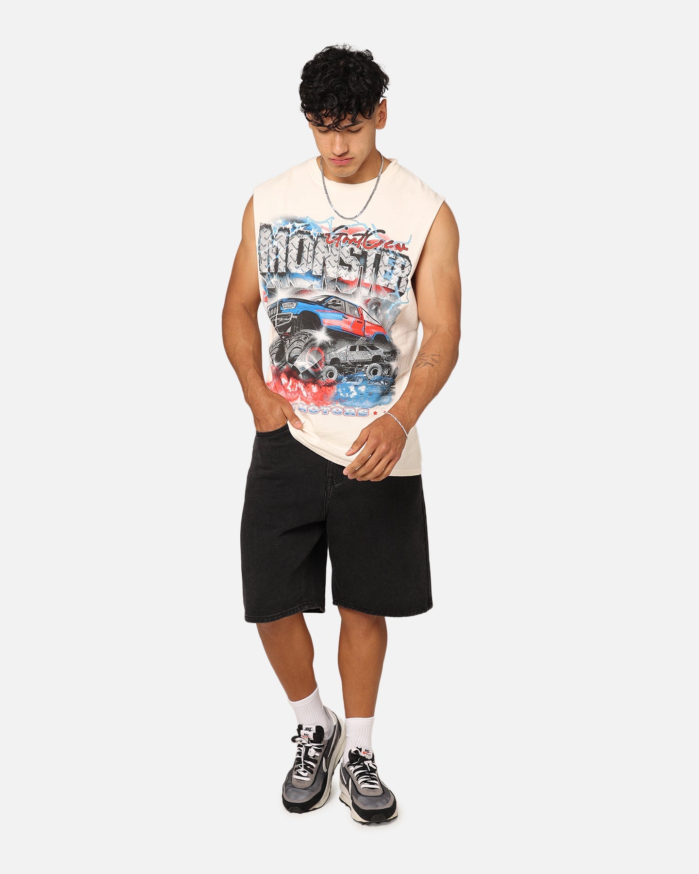 Goat Crew Motors Muscle T-Shirt Off White