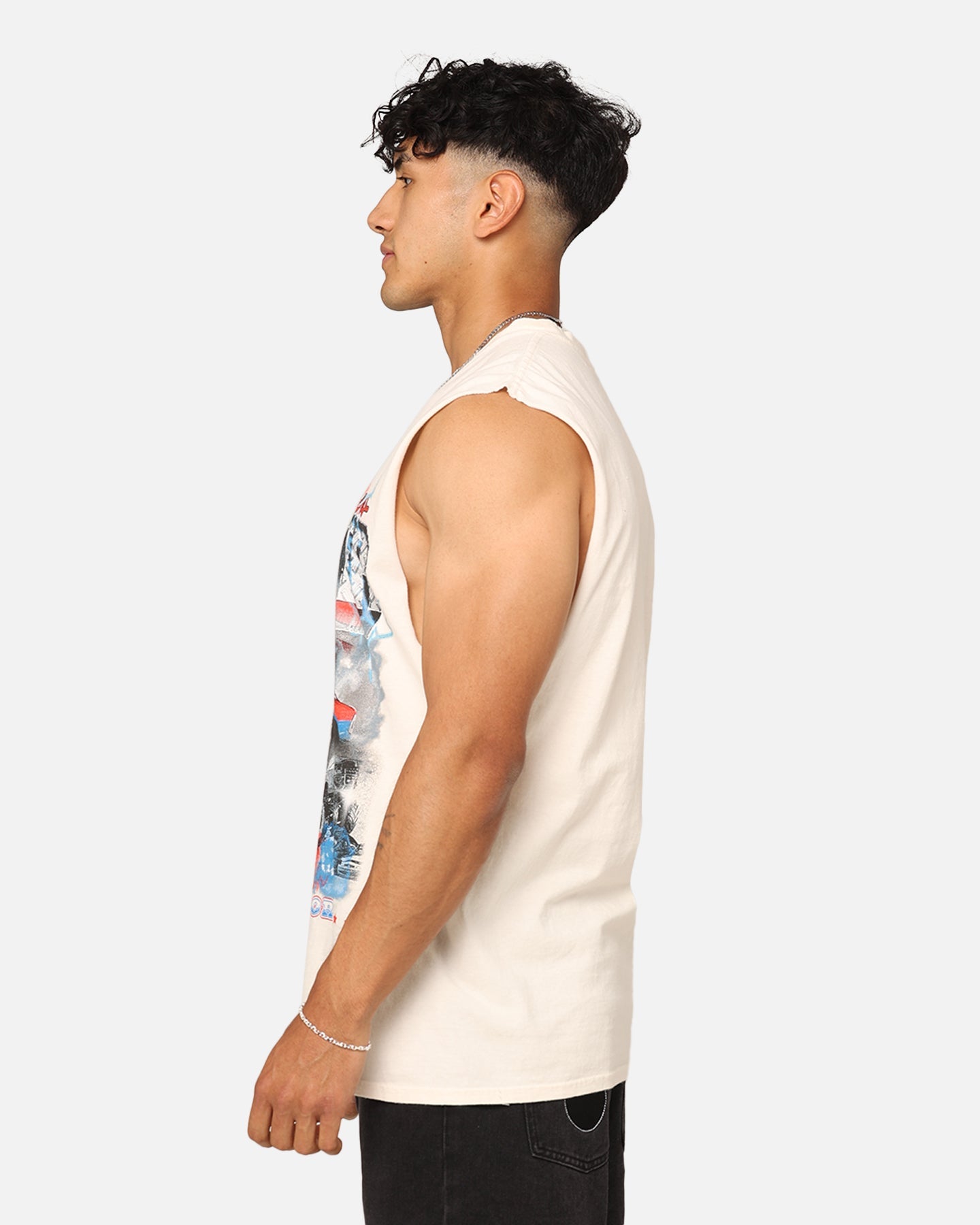 Goat Crew Motors Muscle T-Shirt Off White