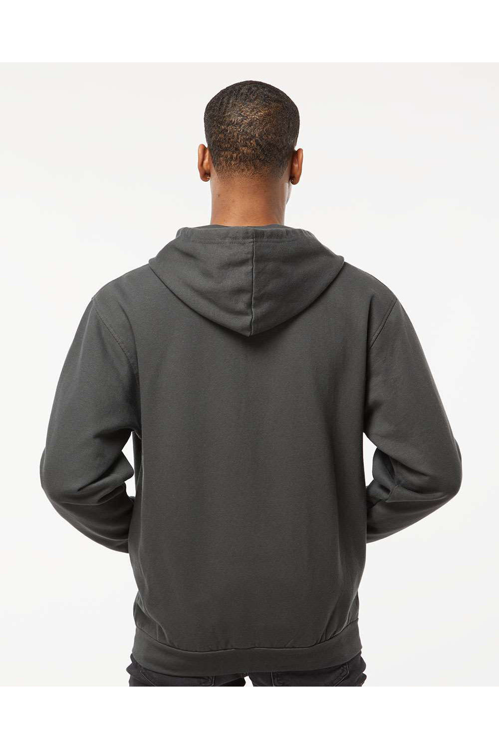 Tultex Mens Full Zip Hooded Sweatshirt Hoodie - Charcoal Grey - NEW