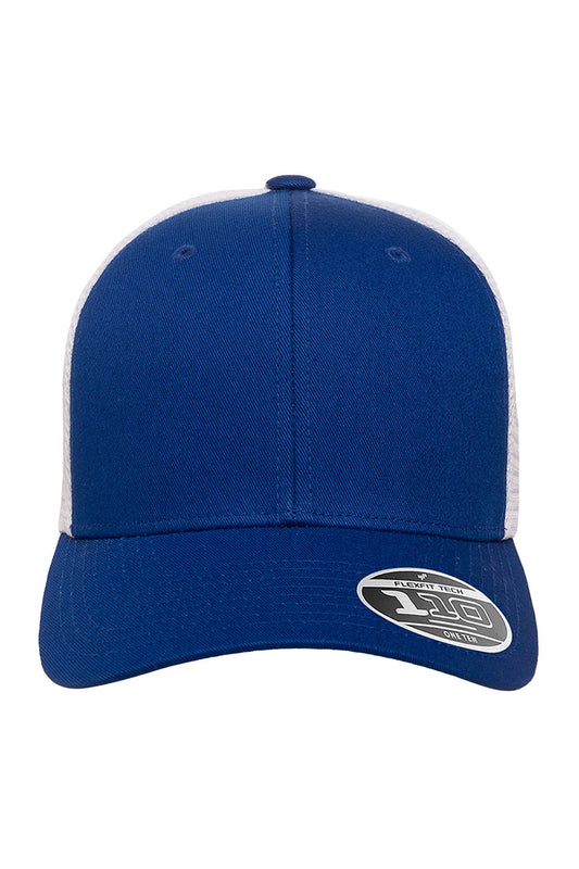 Flexfit Mens Mesh Adjustable Hat - Royal Blue/White