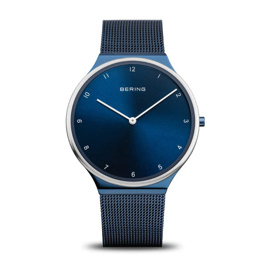 Bering Ultra Slim Blue Dial Milanese Strap Women Watch 18440-397