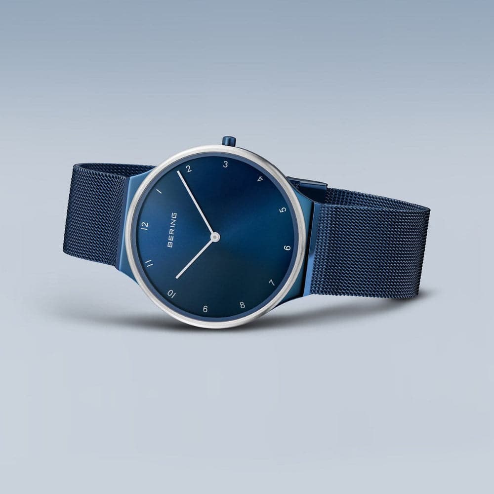 Bering Ultra Slim Blue Dial Milanese Strap Women Watch 18440-397