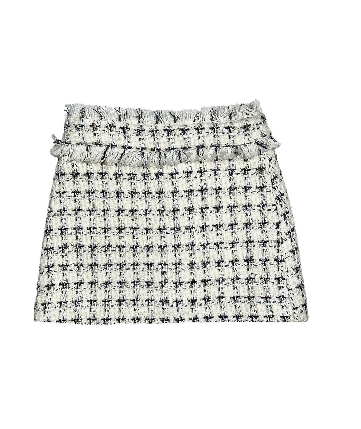 Charlotte Skirt - Teen In Ivory Multi Boucle