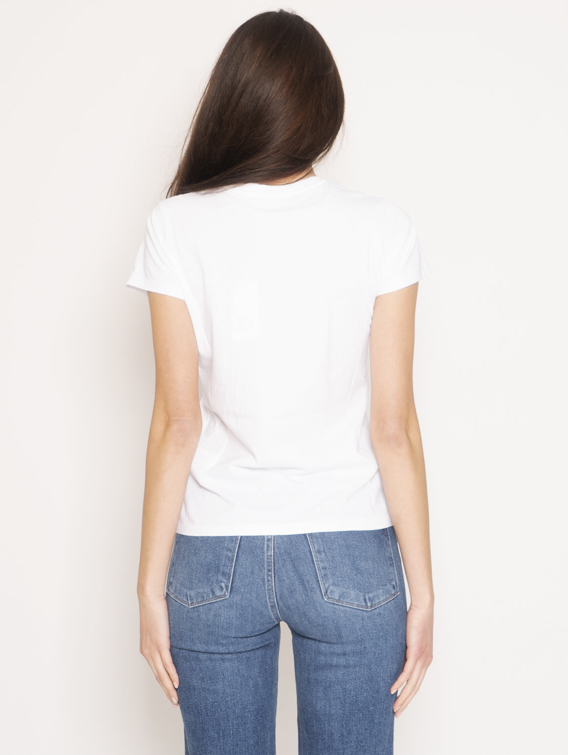 T-shirt con Ricamo Bianco