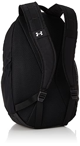 Under Armour Hustle Backpack, Black (001)/Silver, One Size Fits All