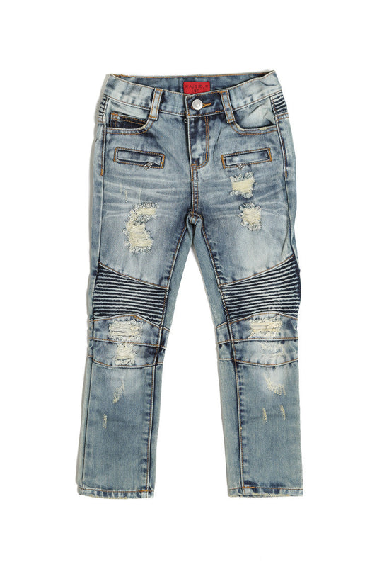 Haus of JR Clayton Biker Denim Blue/Gold