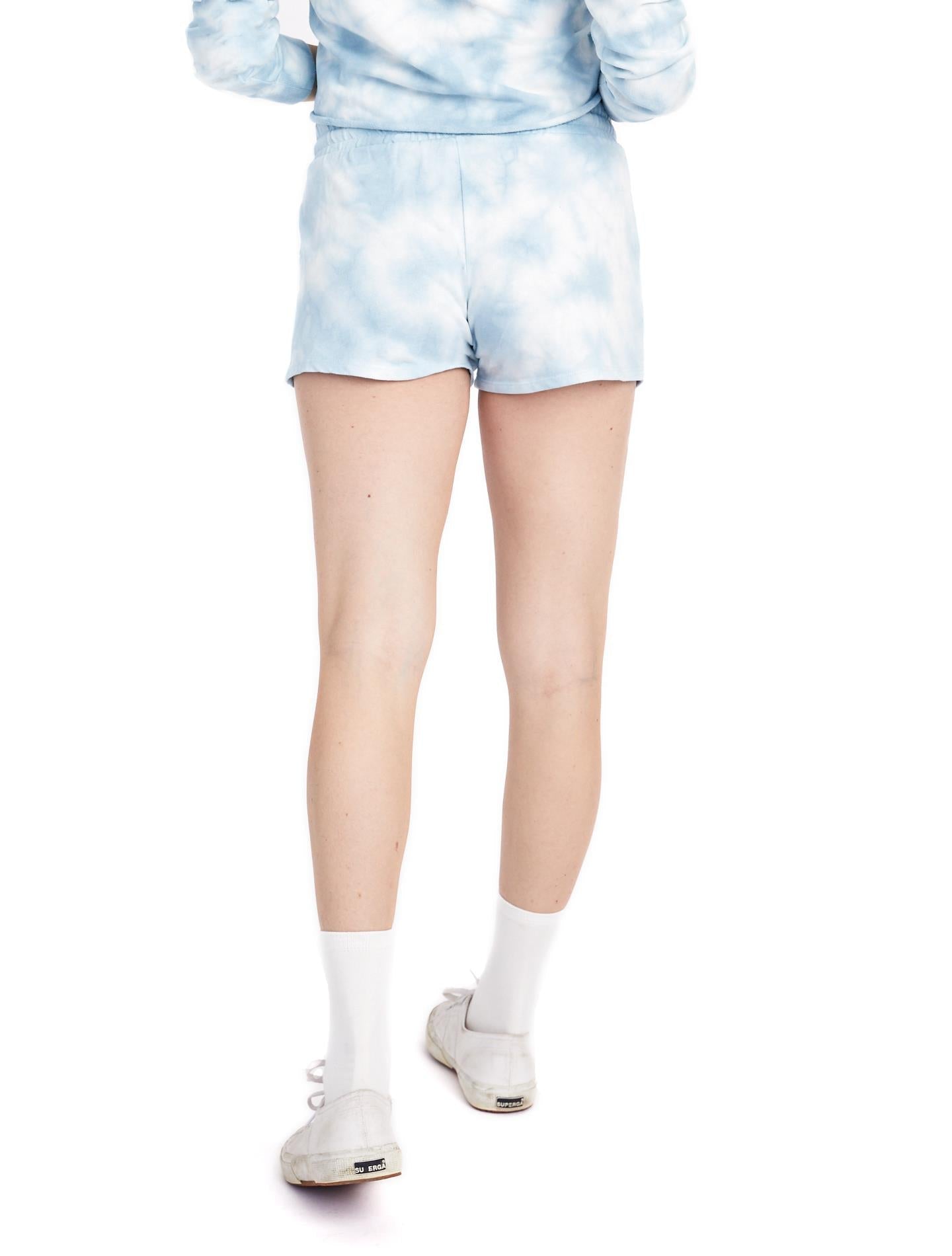 Cozy Terry Shorts (Sky Blue Tie-Dye)