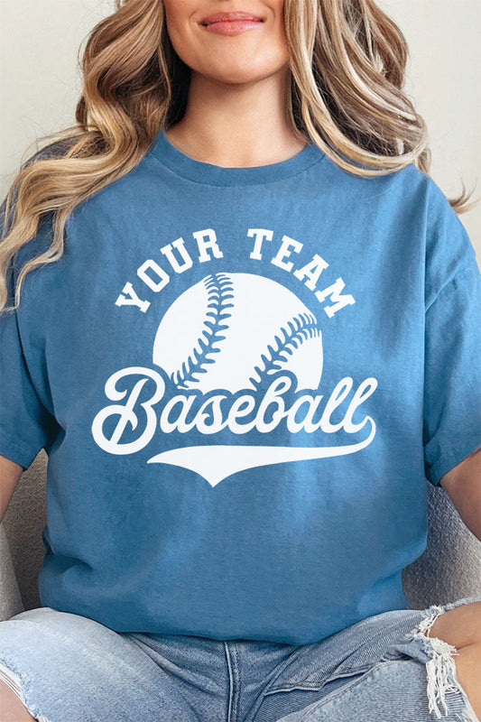 Retro Baseball Your Team Short Sleeve Relaxed Fit T-Shirt