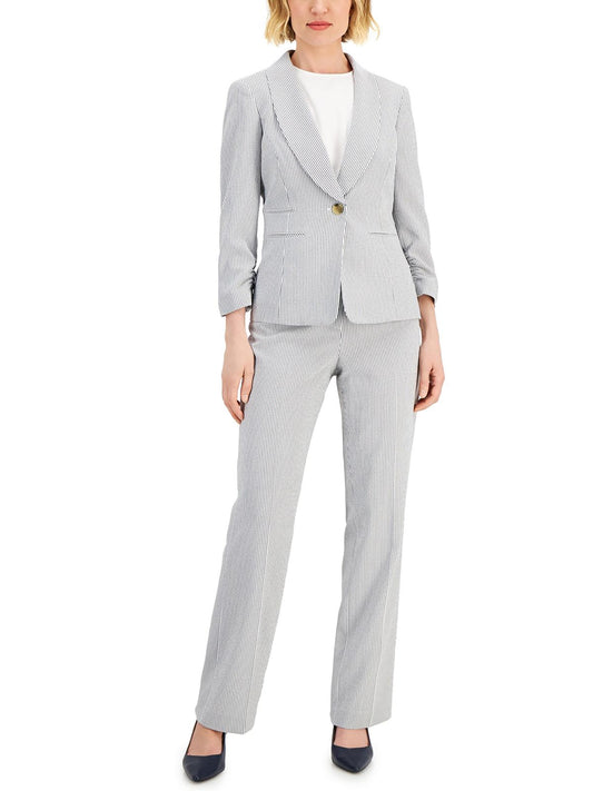 Petites Womens 2 PC Office Wear One-Button Suit