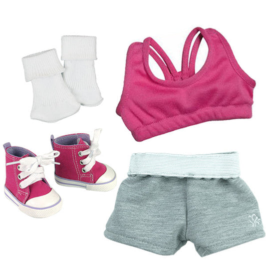 Sophia’s Bra, Shorts, Socks and Hi-Top Sneakers for 18" Dolls