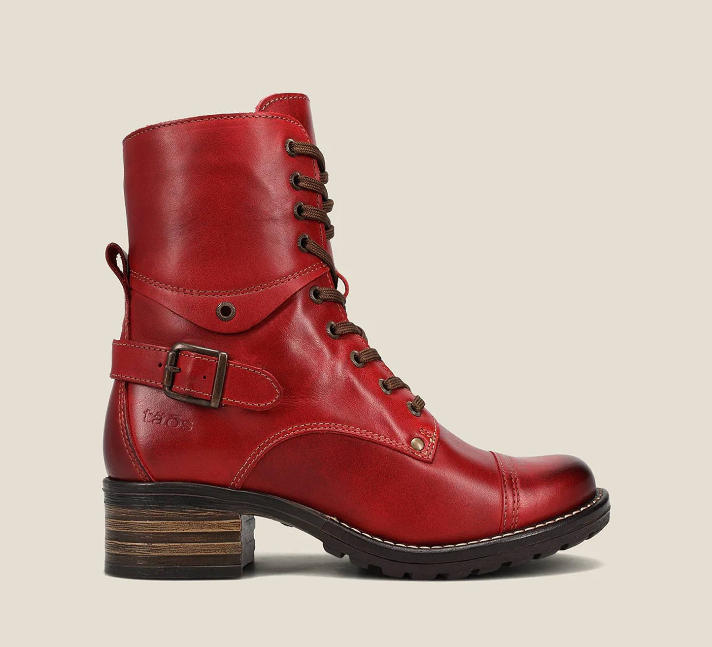 Women's Crave Leather Boots In Classic Red