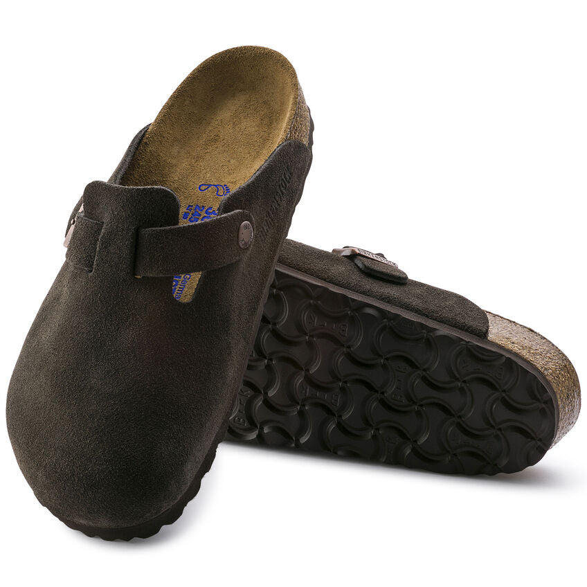 Birkenstock Boston Soft Footbed (Unisex) - Mocha Suede