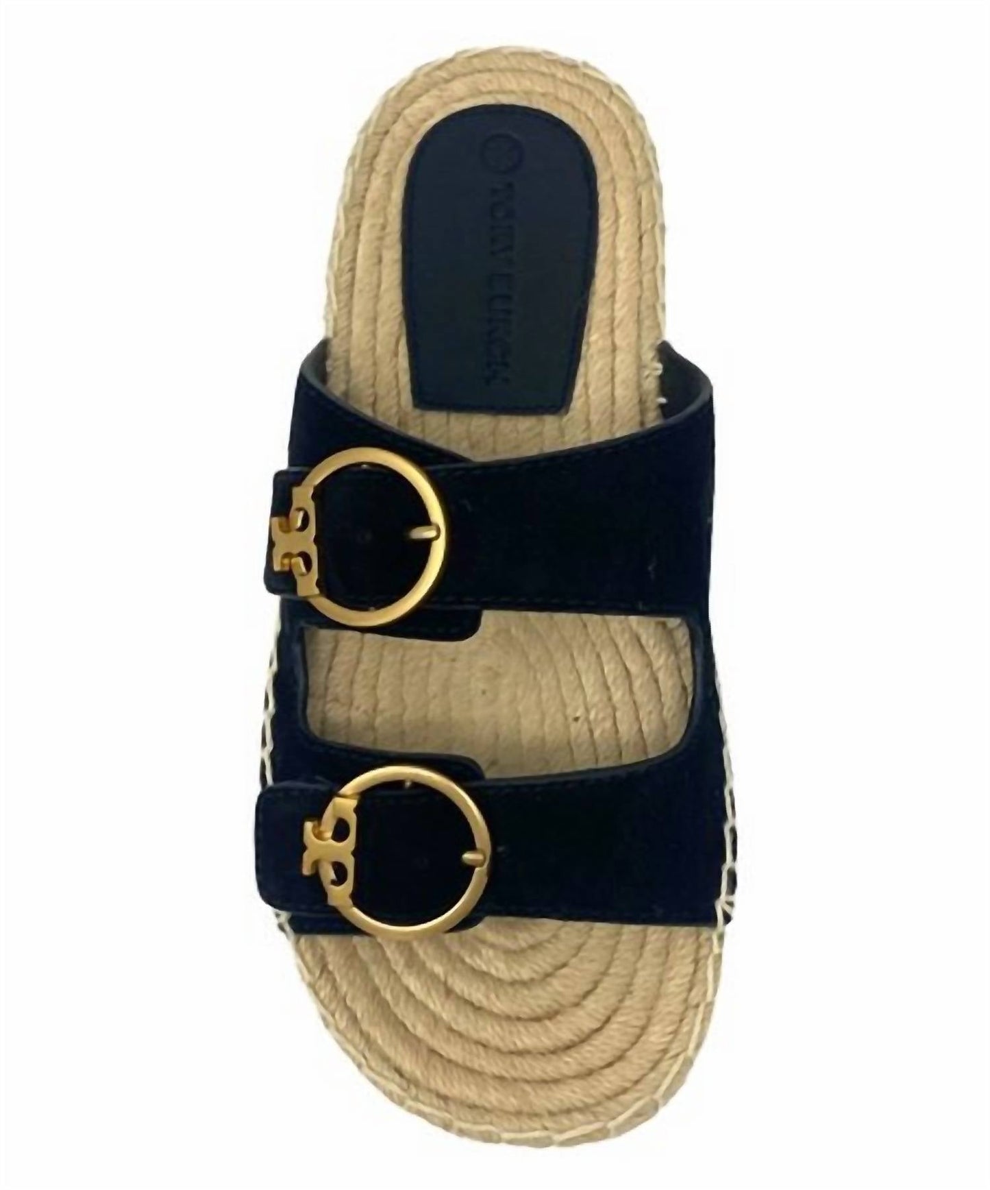 Selby Two-Band Espadrille Slide In Perfect Black