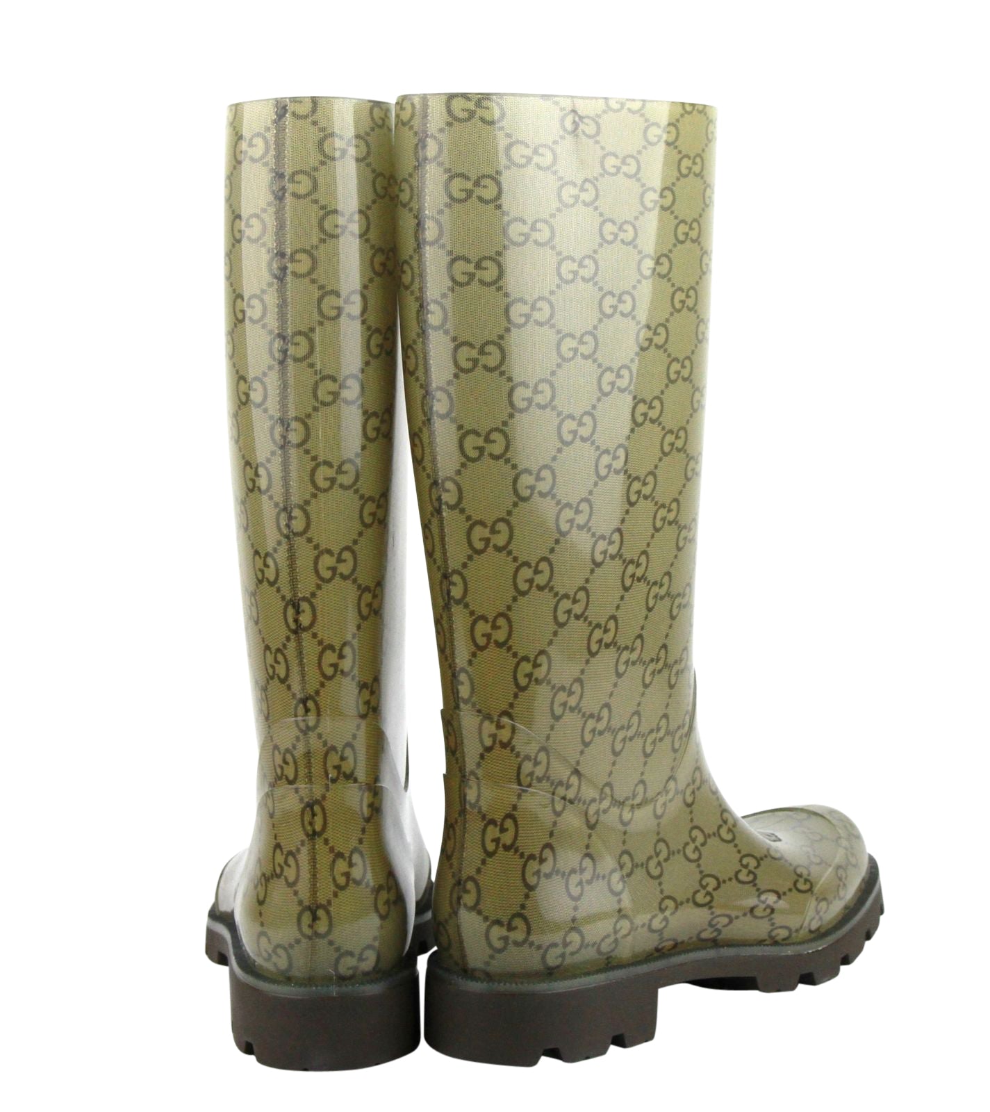 Gucci Women's Guccissima Pattern Rubber Rain Boots