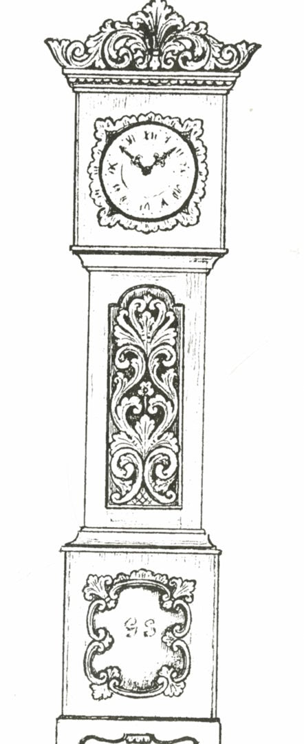 Amrud Acanthus Carving Pattern #55- Klokkekasse (Grandfather Clock)