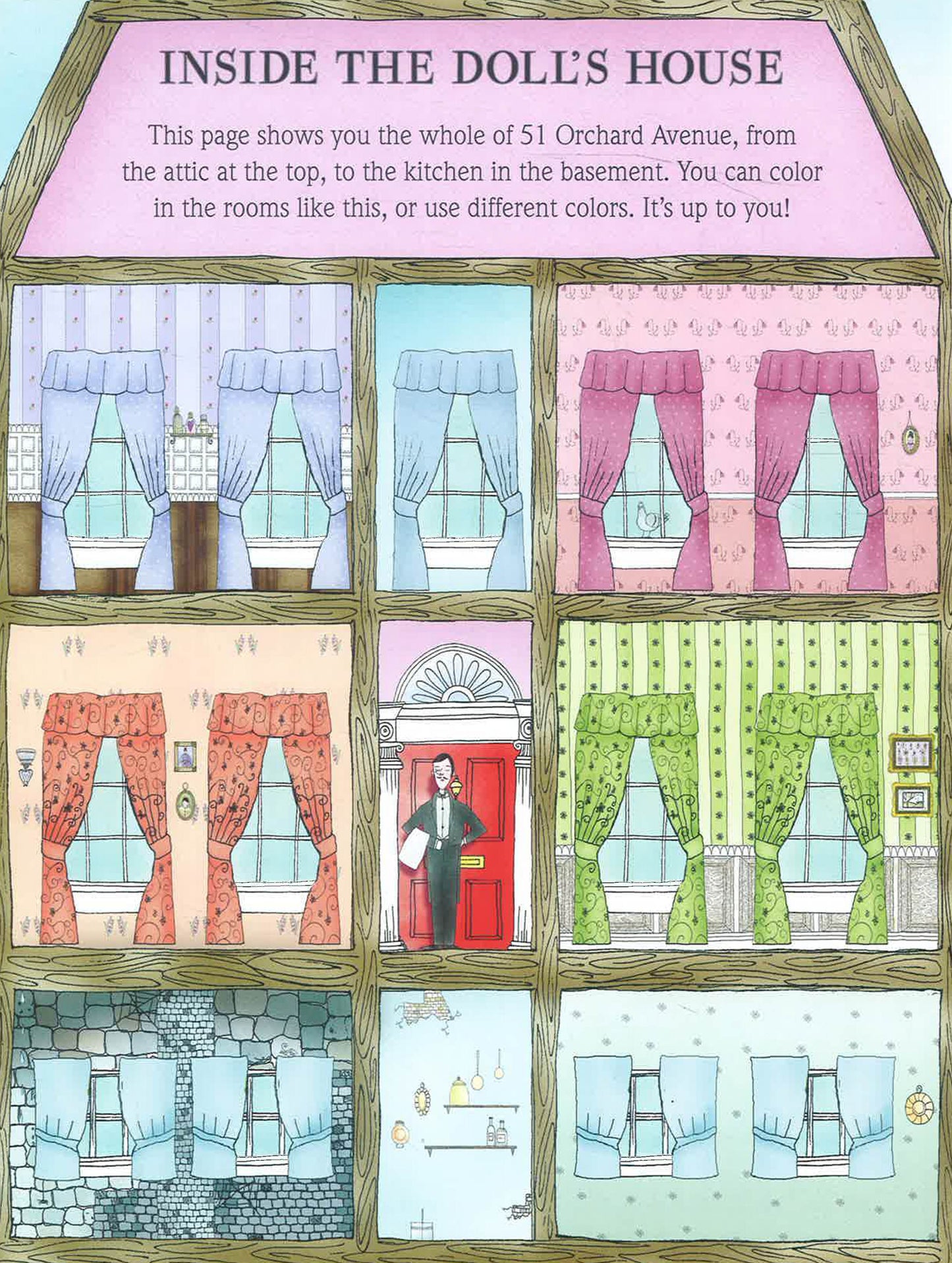 Color Your Own Doll's House