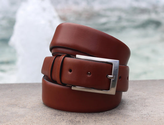 Corrente Calfskin Belt Cognac