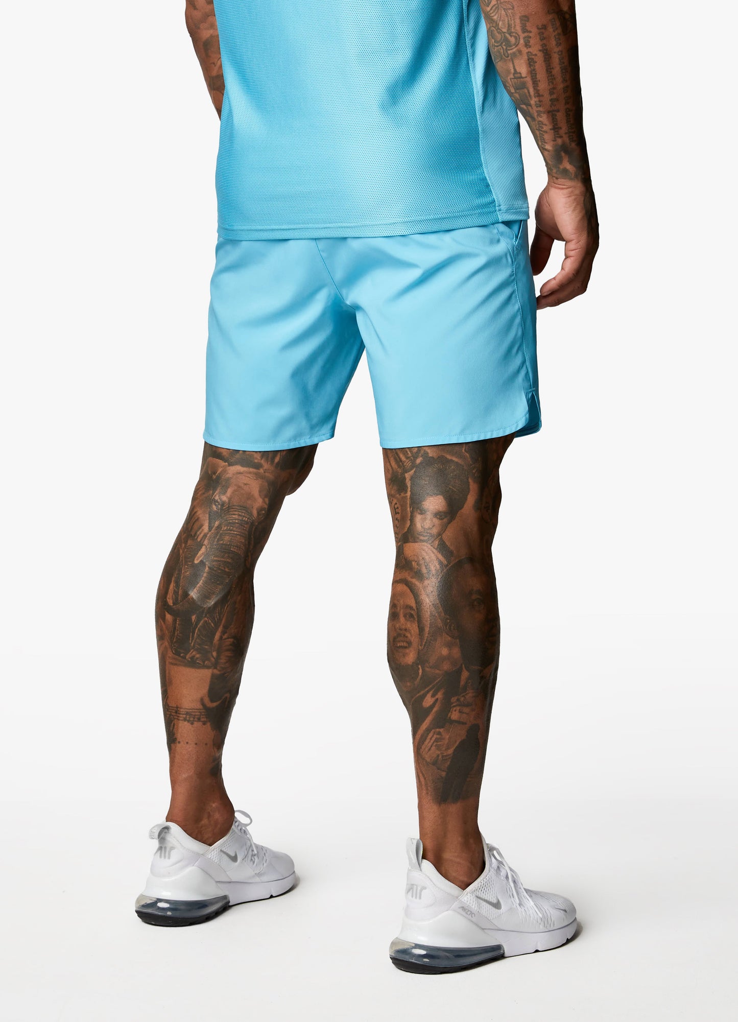 Gym King Contrast Flex 6" Short - Aqua/Blue