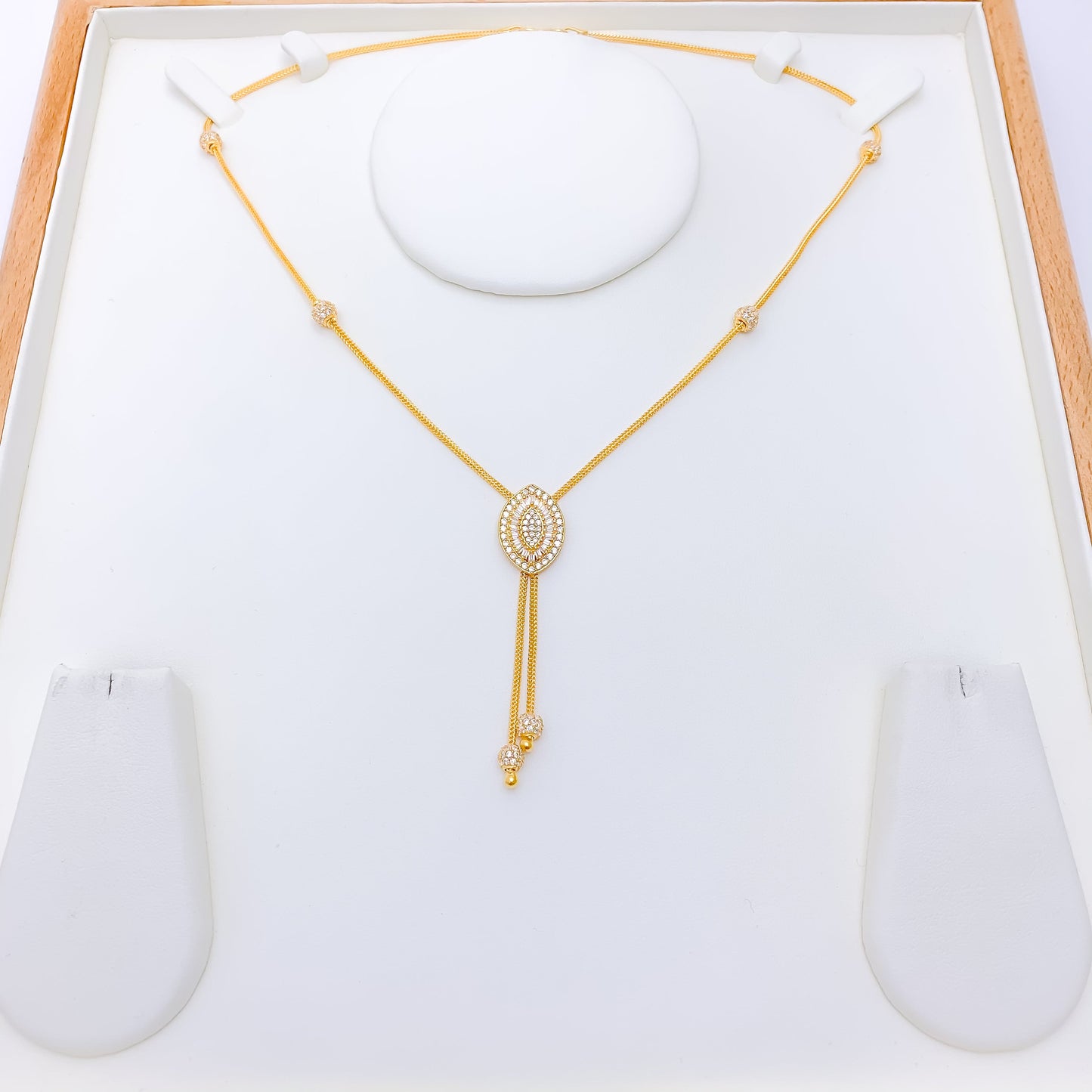 Elegant Marquise Style CZ Necklace