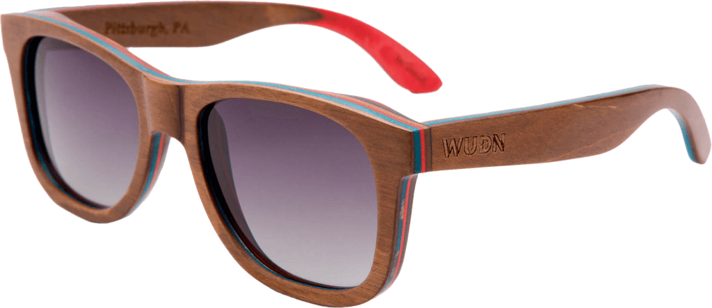 Recycled Skatedeck Jetty Ledge Brown Sunglasses by WUDN