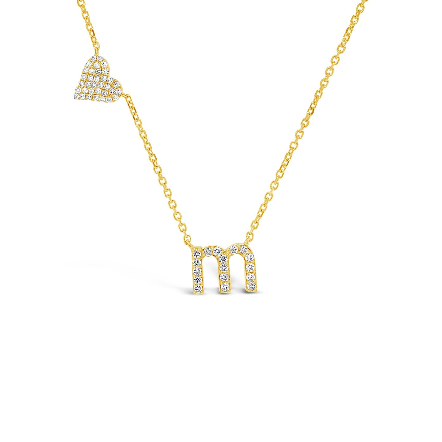 Diamond Mini Lowercase Initial Necklace