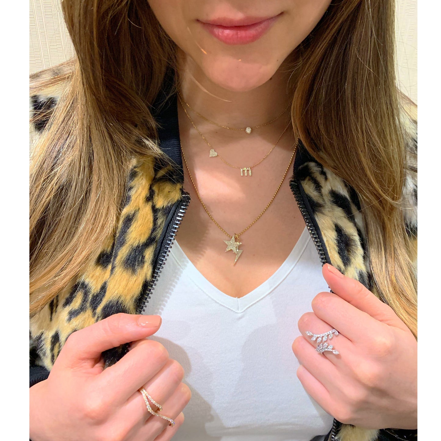 Diamond Mini Lowercase Initial Necklace