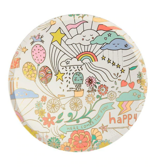 Happy Doodle Side Plates