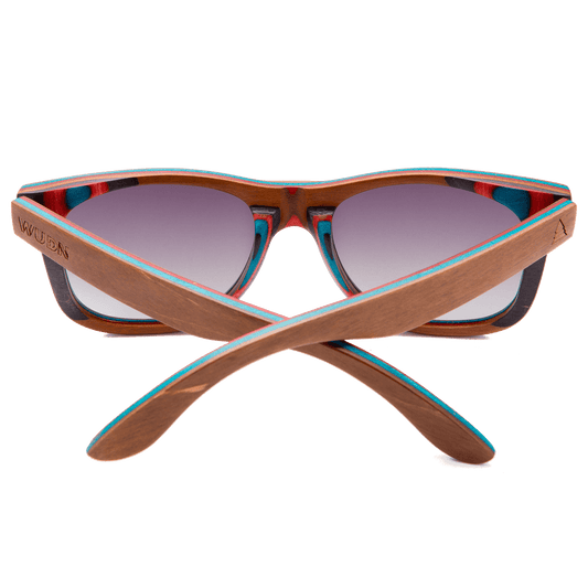 Recycled Skatedeck Jetty Ledge Brown Sunglasses by WUDN