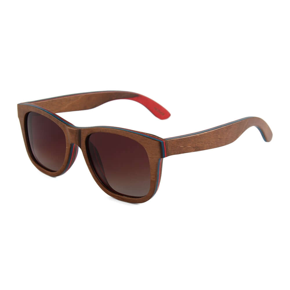 Recycled Skatedeck Jetty Ledge Brown Sunglasses by WUDN