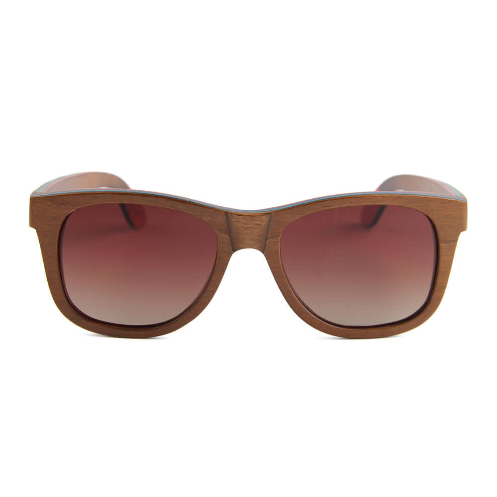 Recycled Skatedeck Jetty Ledge Brown Sunglasses by WUDN