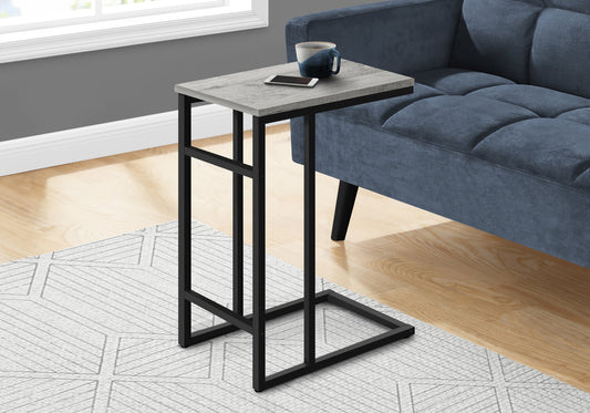 Accent Table - 24"H / Grey / Black Metal