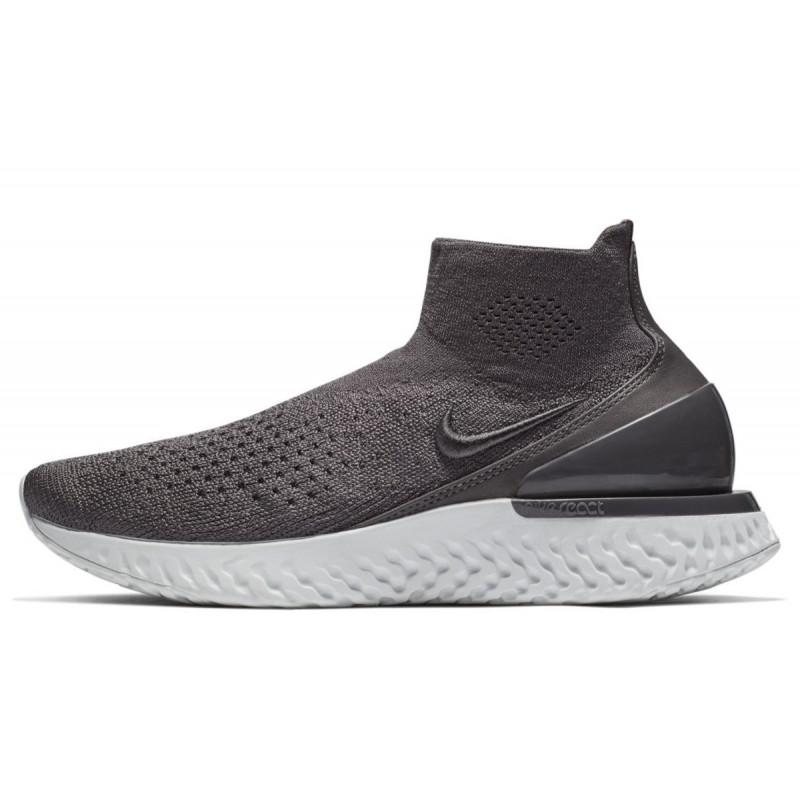 Baskets Nike Rise React Flyknit - Ref. Av5553-004 - Gris - Femme