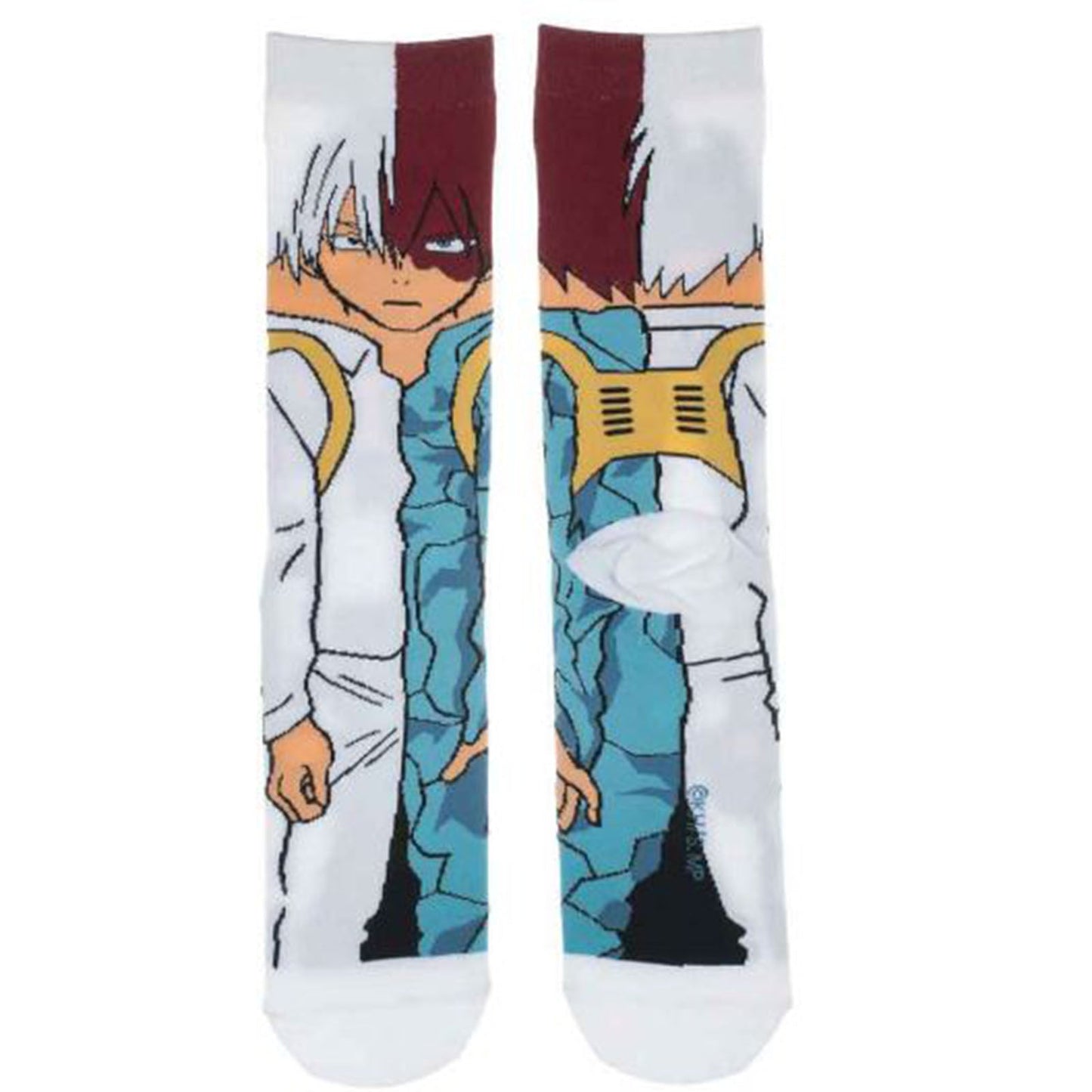 Bioworld My Hero Academia Todoroki 360 Character Single Pair Men's Crew Socks