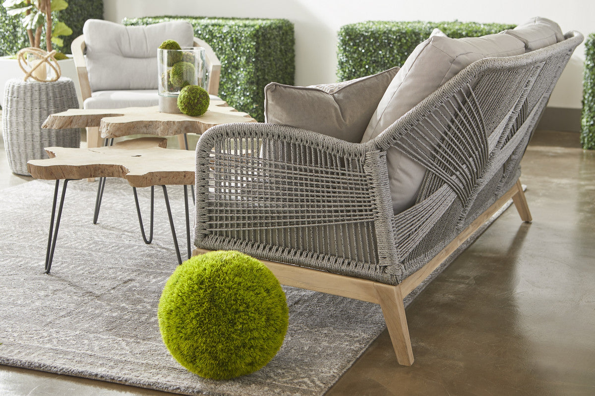 Drift Nesting Coffee Table in Gray Teak, Anthracite Iron