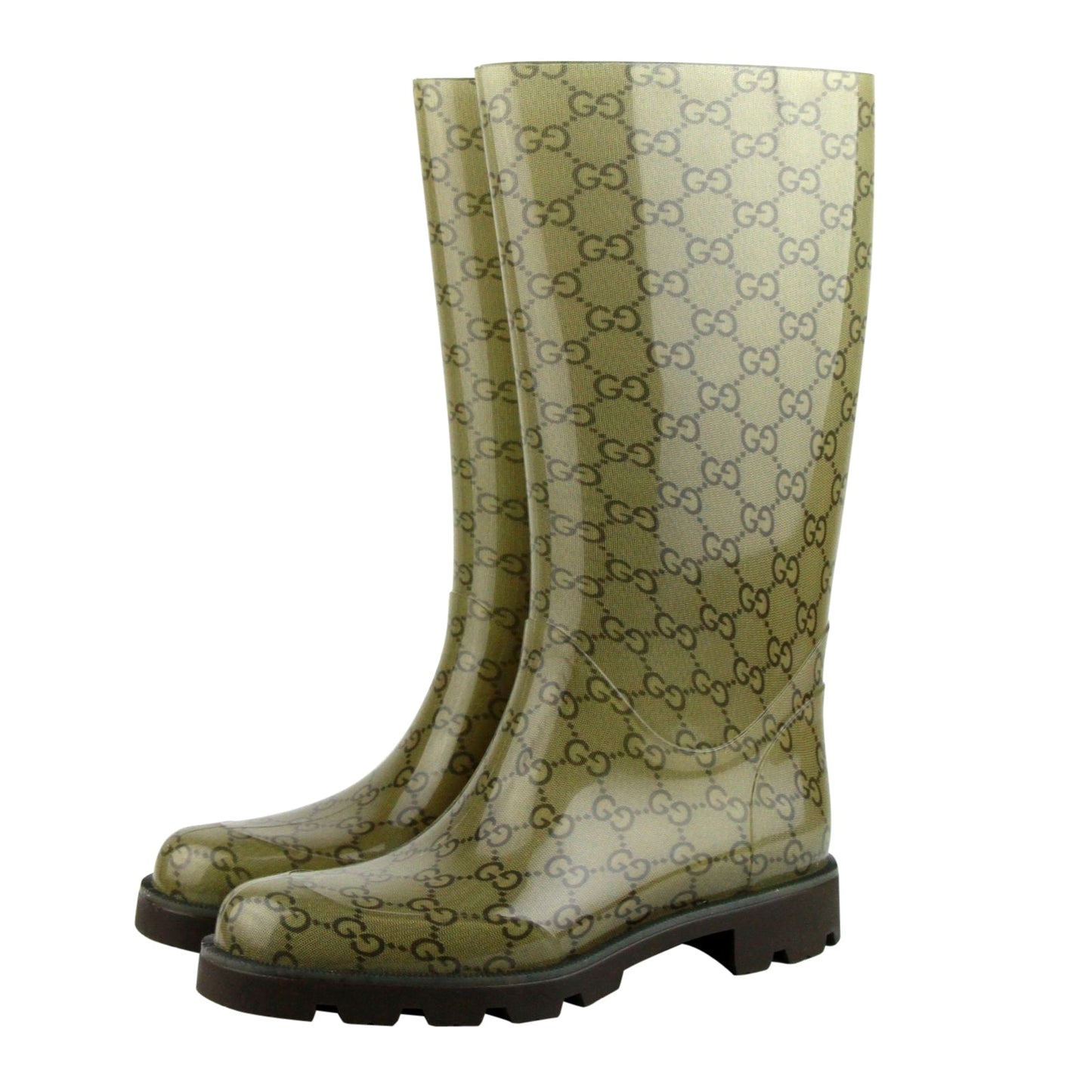 Gucci Women's Guccissima Pattern Rubber Rain Boots