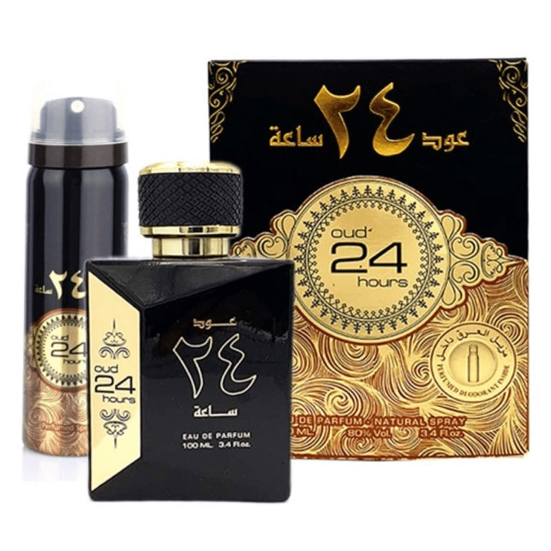 Ard Al Zaafaran Oud 24 Hours 2pc Set 100ml EDP (Unisex)