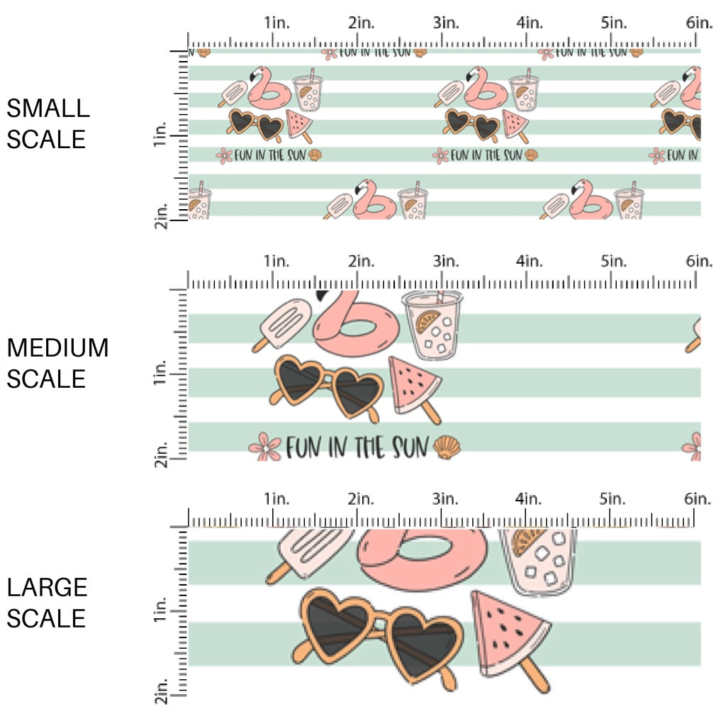 Fun in the Sun Stripes Fabric By The Yard