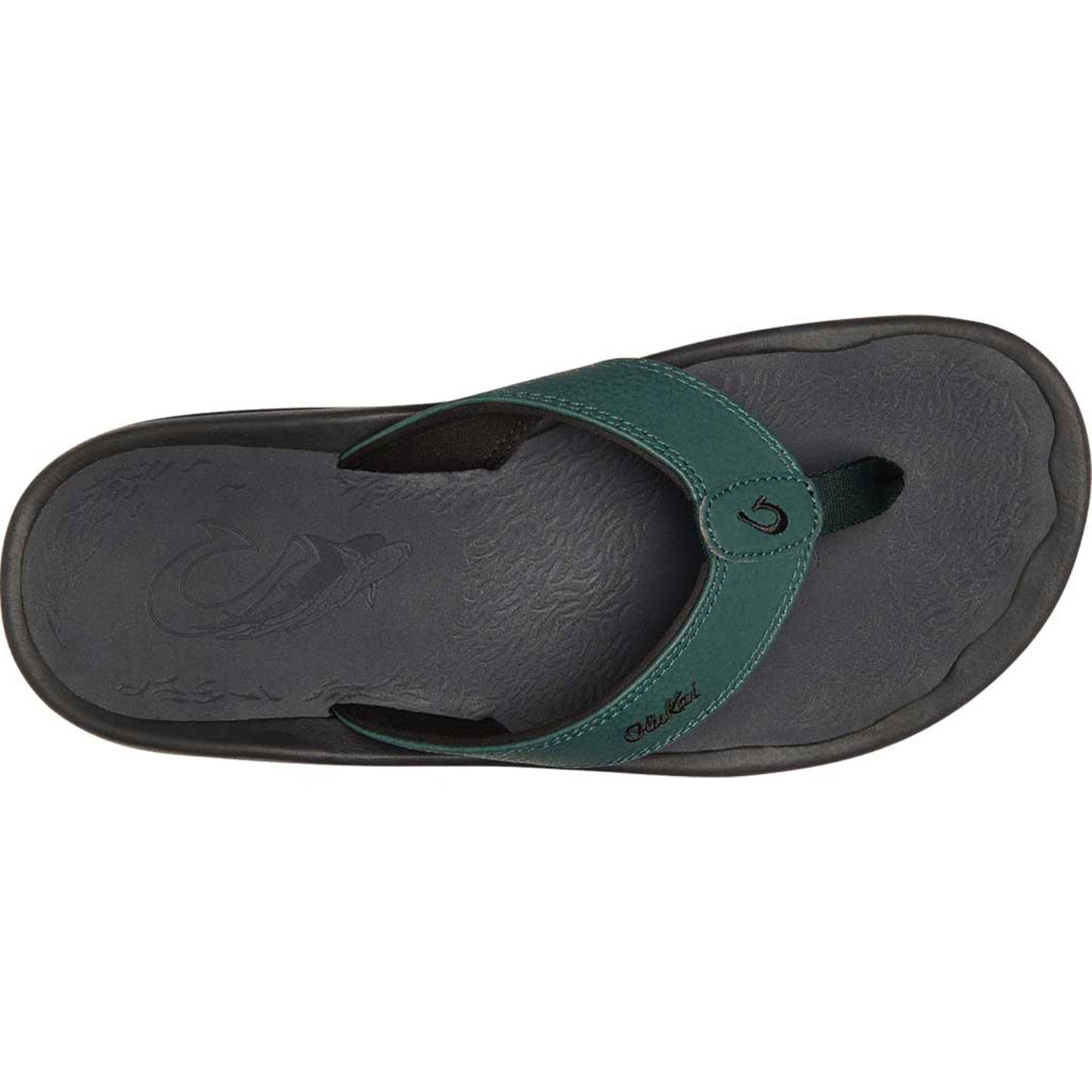 OluKai 'Ohana Men's Deep Green/Dark Shadow Sandal