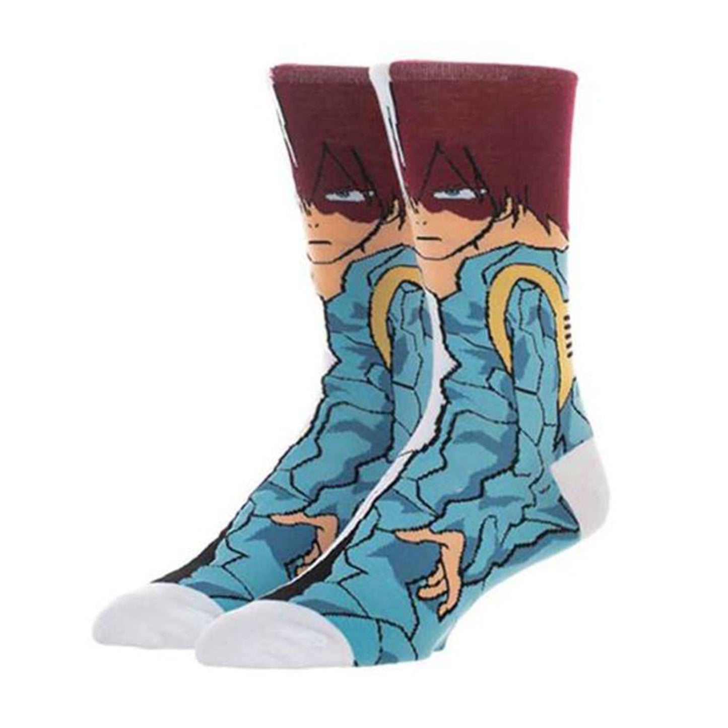 Bioworld My Hero Academia Todoroki 360 Character Single Pair Men's Crew Socks