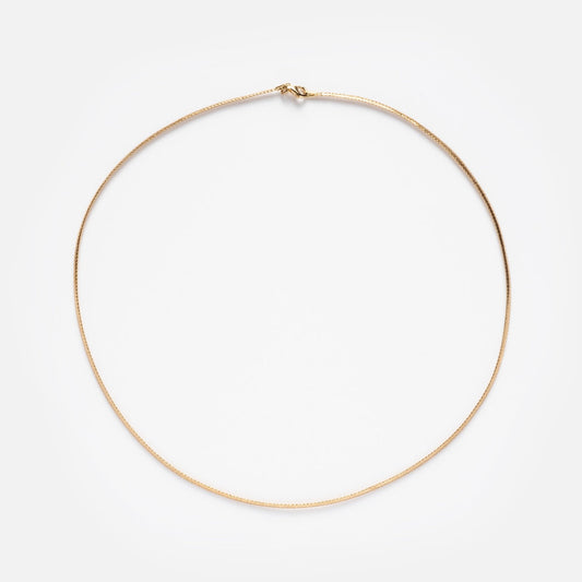 Solid Gold Slim Mesh Necklace