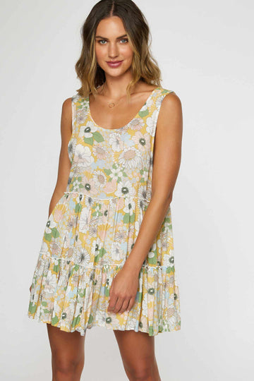 O'Neill Linnet Printed Dress-Mimosa