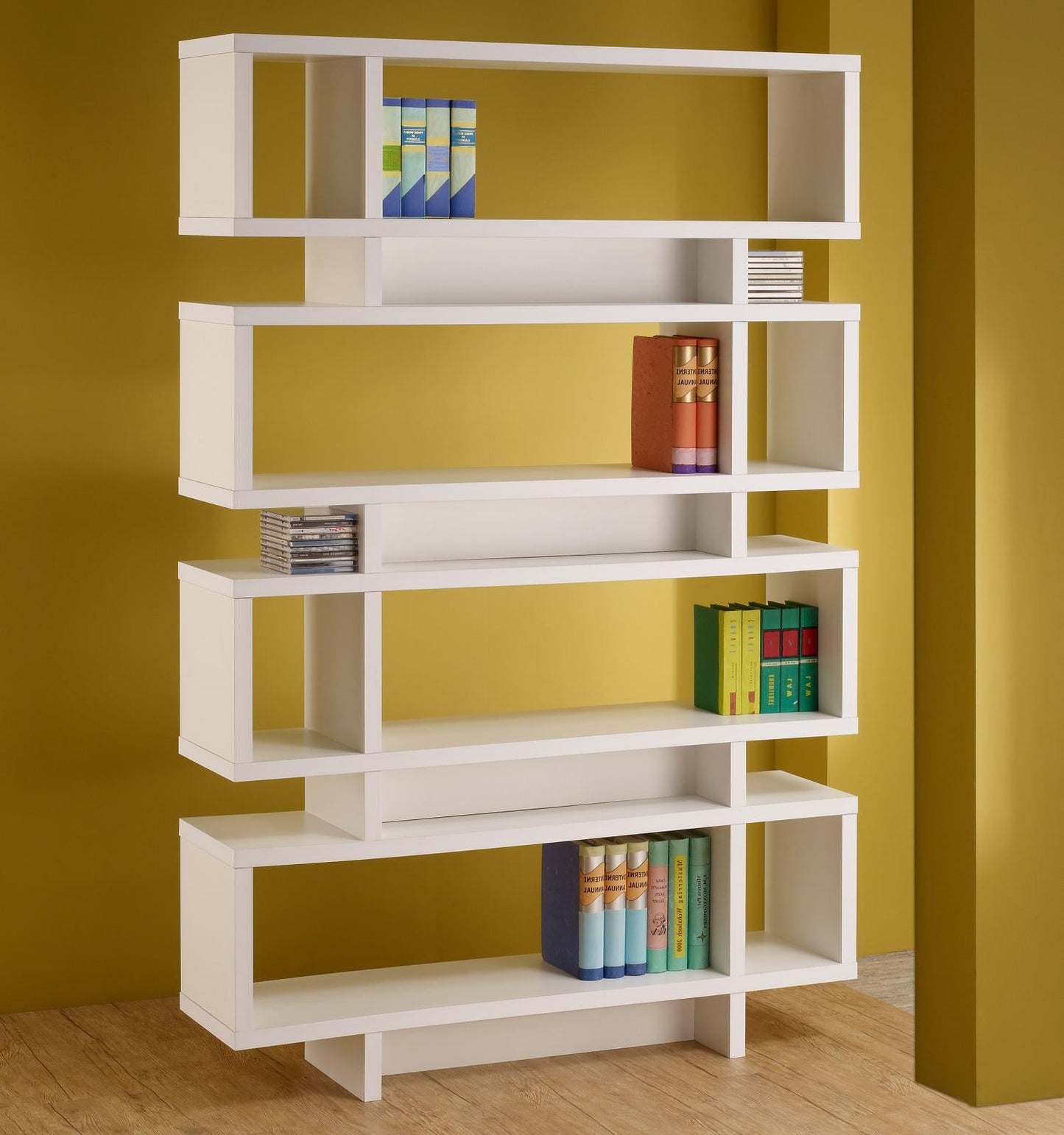 Reid White 4-Tier Open Back Bookcase