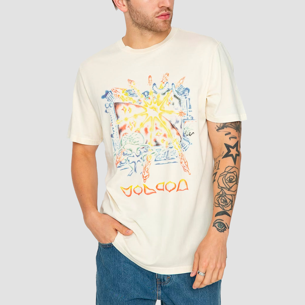 Volcom We'll Speak To You FA Sam Ryser T-Shirt Off White