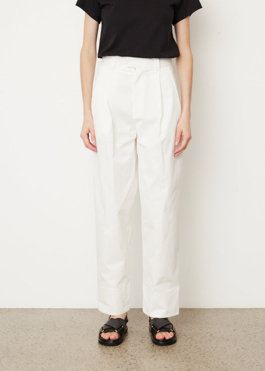 Double Cotton Pleated Pants