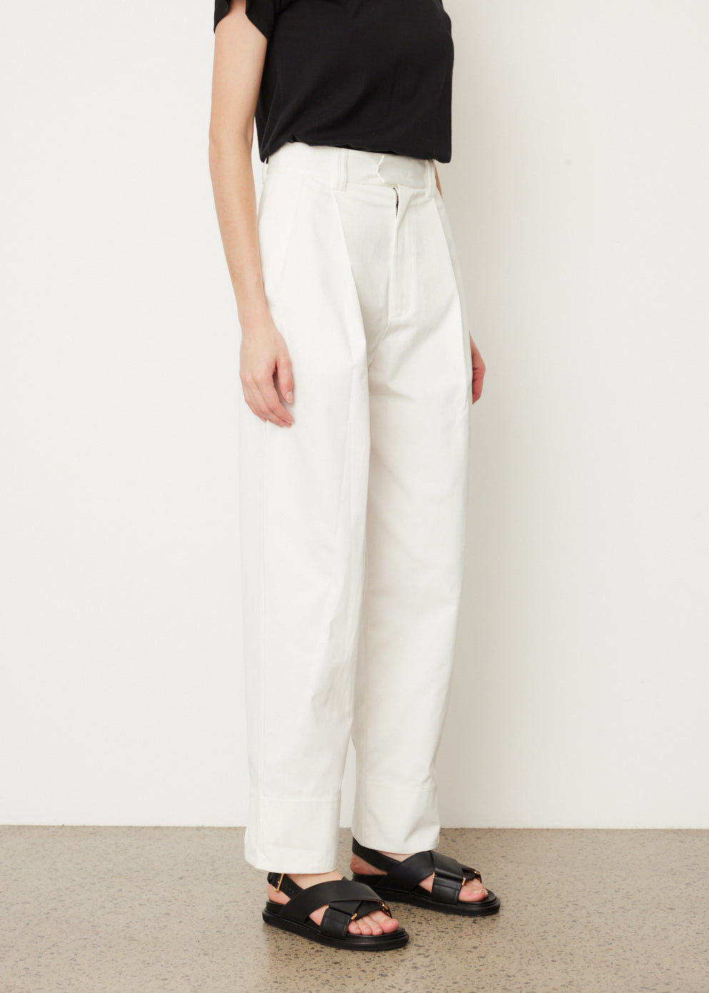 Double Cotton Pleated Pants