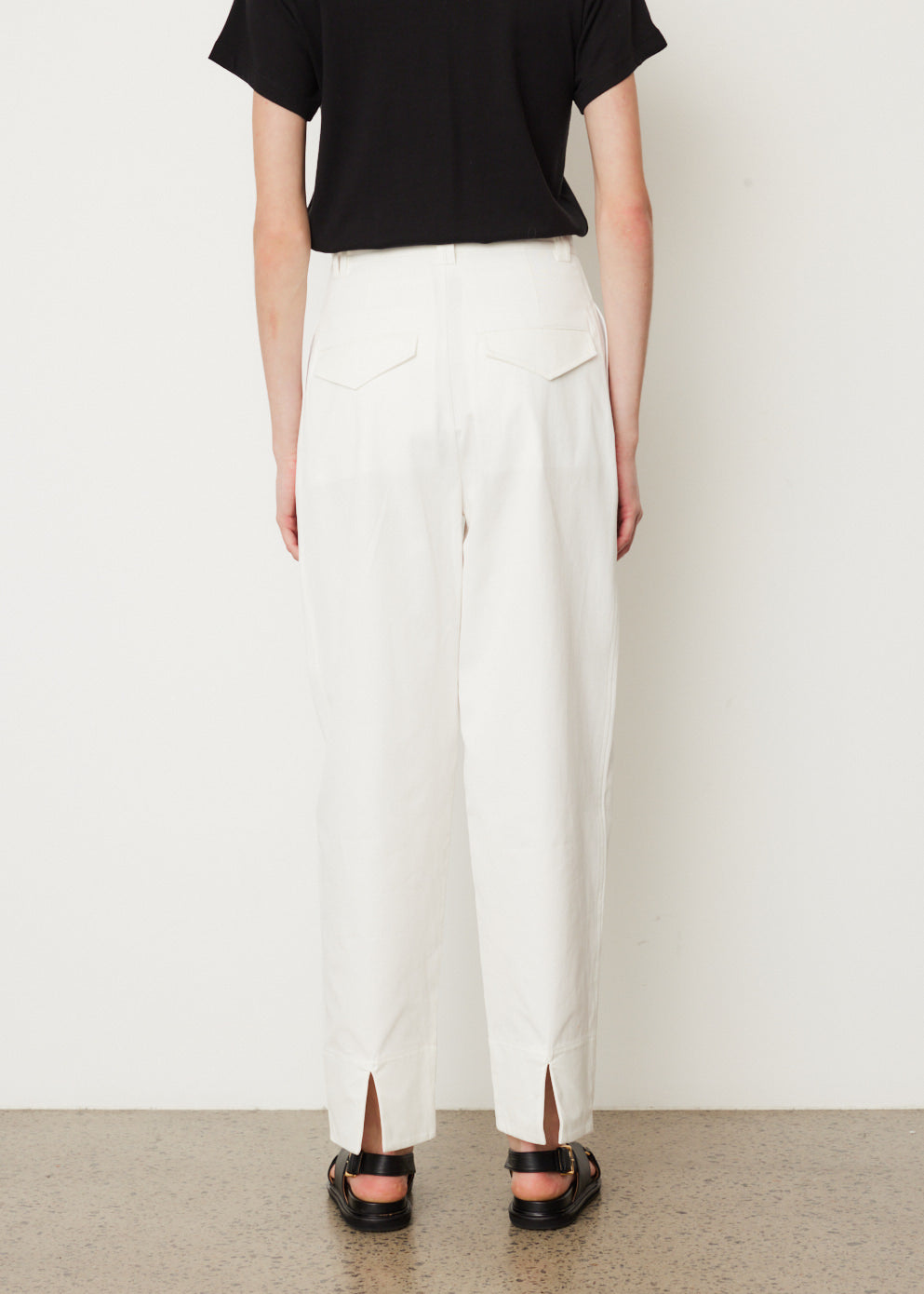 Double Cotton Pleated Pants